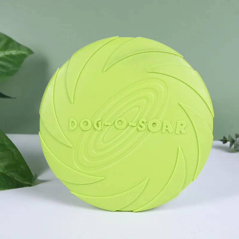 Large Dog Golden Fur Pet Flying Disc Toy TPR Soft, Bite Resistant, Easy to Throw Dog Flying Disc Outdoor Training Dog Supplie