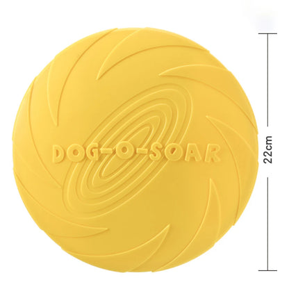 Large Dog Golden Fur Pet Flying Disc Toy TPR Soft, Bite Resistant, Easy to Throw Dog Flying Disc Outdoor Training Dog Supplie