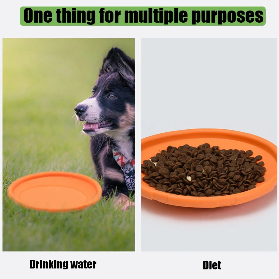 Large Dog Golden Fur Pet Flying Disc Toy TPR Soft, Bite Resistant, Easy to Throw Dog Flying Disc Outdoor Training Dog Supplie