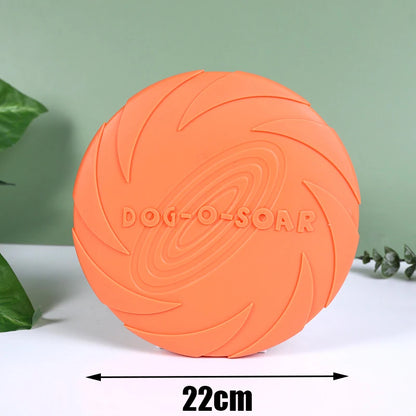 Large Dog Golden Fur Pet Flying Disc Toy TPR Soft, Bite Resistant, Easy to Throw Dog Flying Disc Outdoor Training Dog Supplie