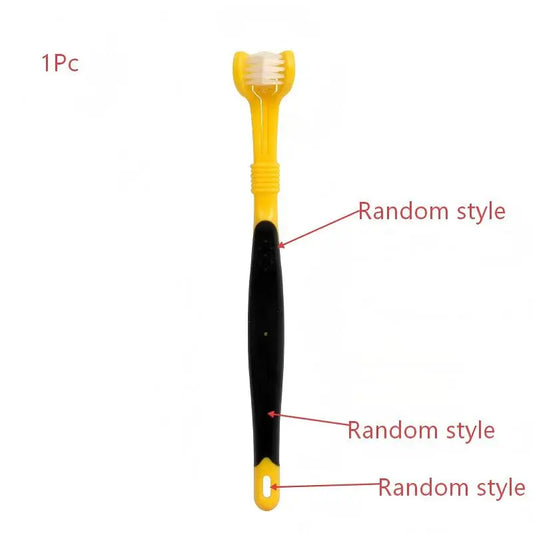 3-Sided Pet Toothbrush Dog Plastic Toothbrush Removing Bad Breath Tartar Cleaning Mouth Pet Dental Care Cat Cleaning Mouth