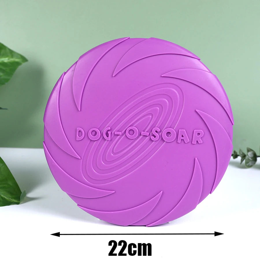 Large Dog Golden Fur Pet Flying Disc Toy TPR Soft, Bite Resistant, Easy to Throw Dog Flying Disc Outdoor Training Dog Supplie
