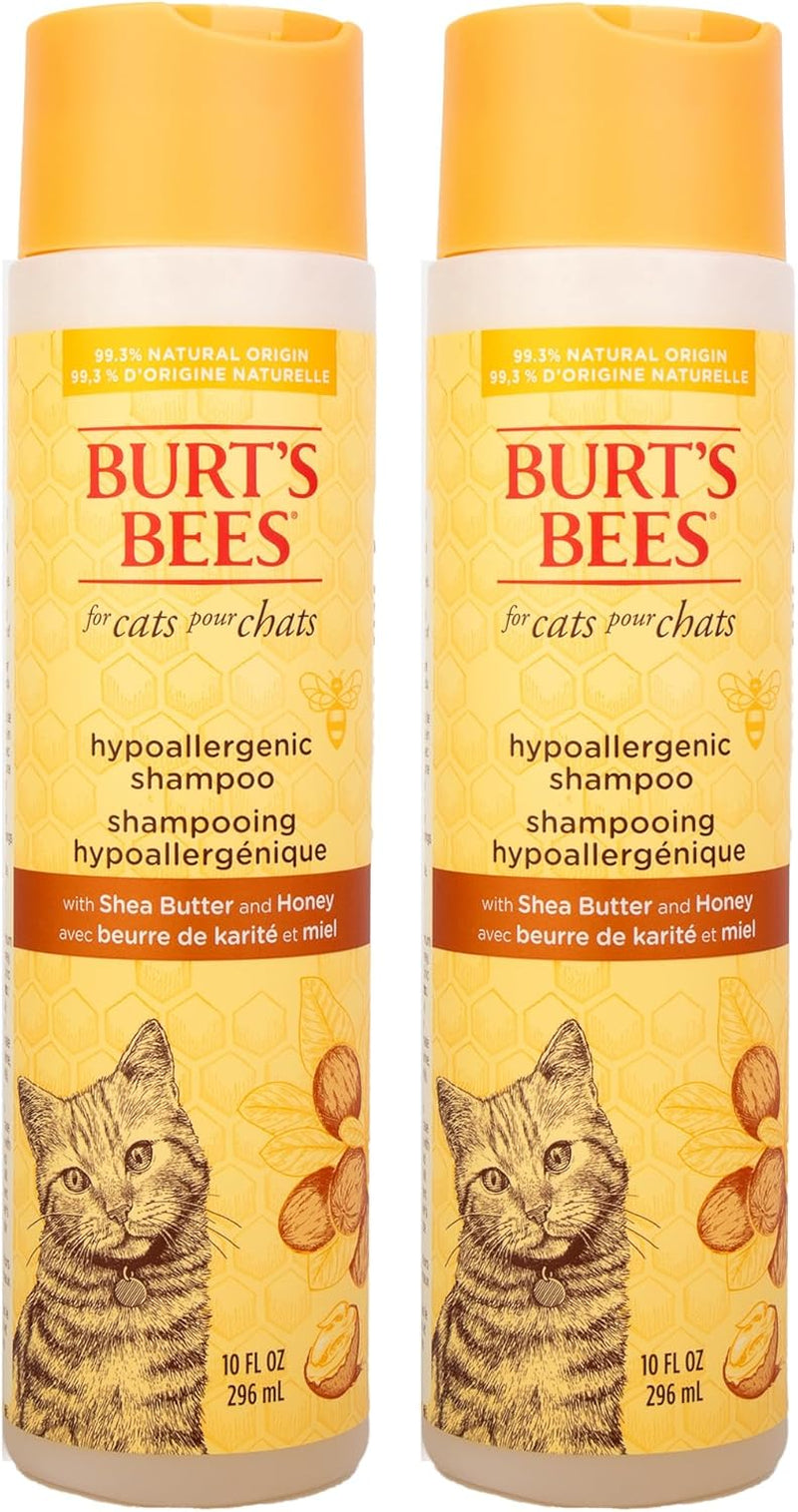 Burts Bees for Pets Hypoallergenic Cat Shampoo, Unscented, 10 Fl Oz, 2-Pk