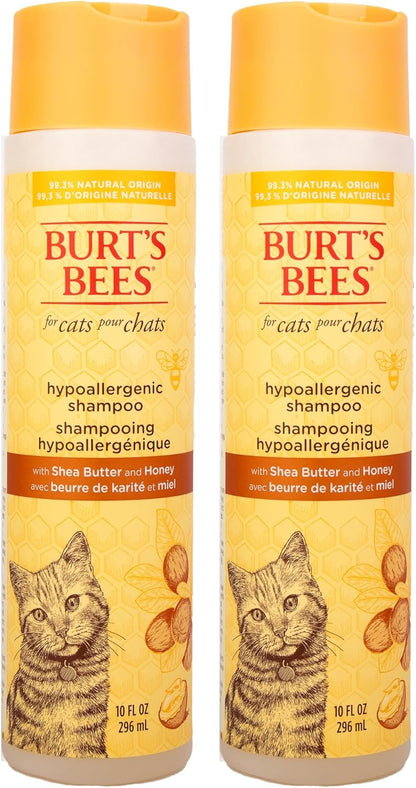 Burts Bees for Pets Hypoallergenic Cat Shampoo, Unscented, 10 Fl Oz, 2-Pk